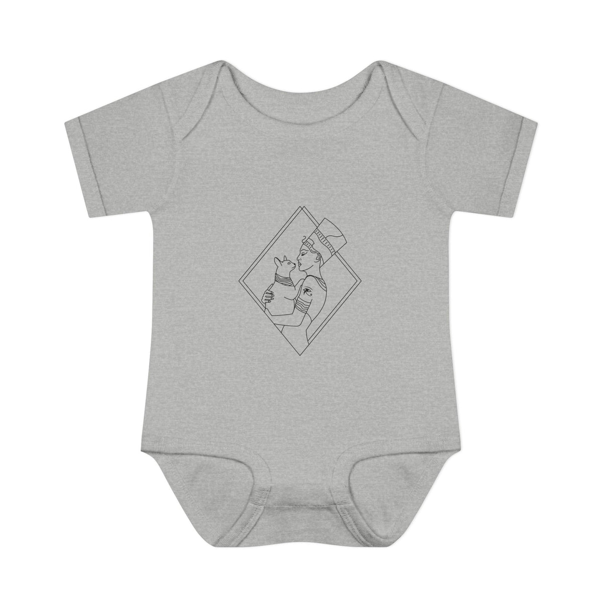 Cat Lady - Egyptian Queen - blk - Infant Baby Rib Bodysuit