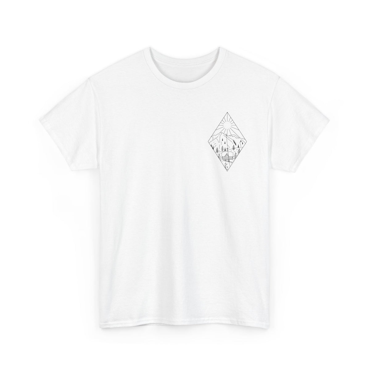Chairlift - blk - Unisex Heavy Cotton Tee