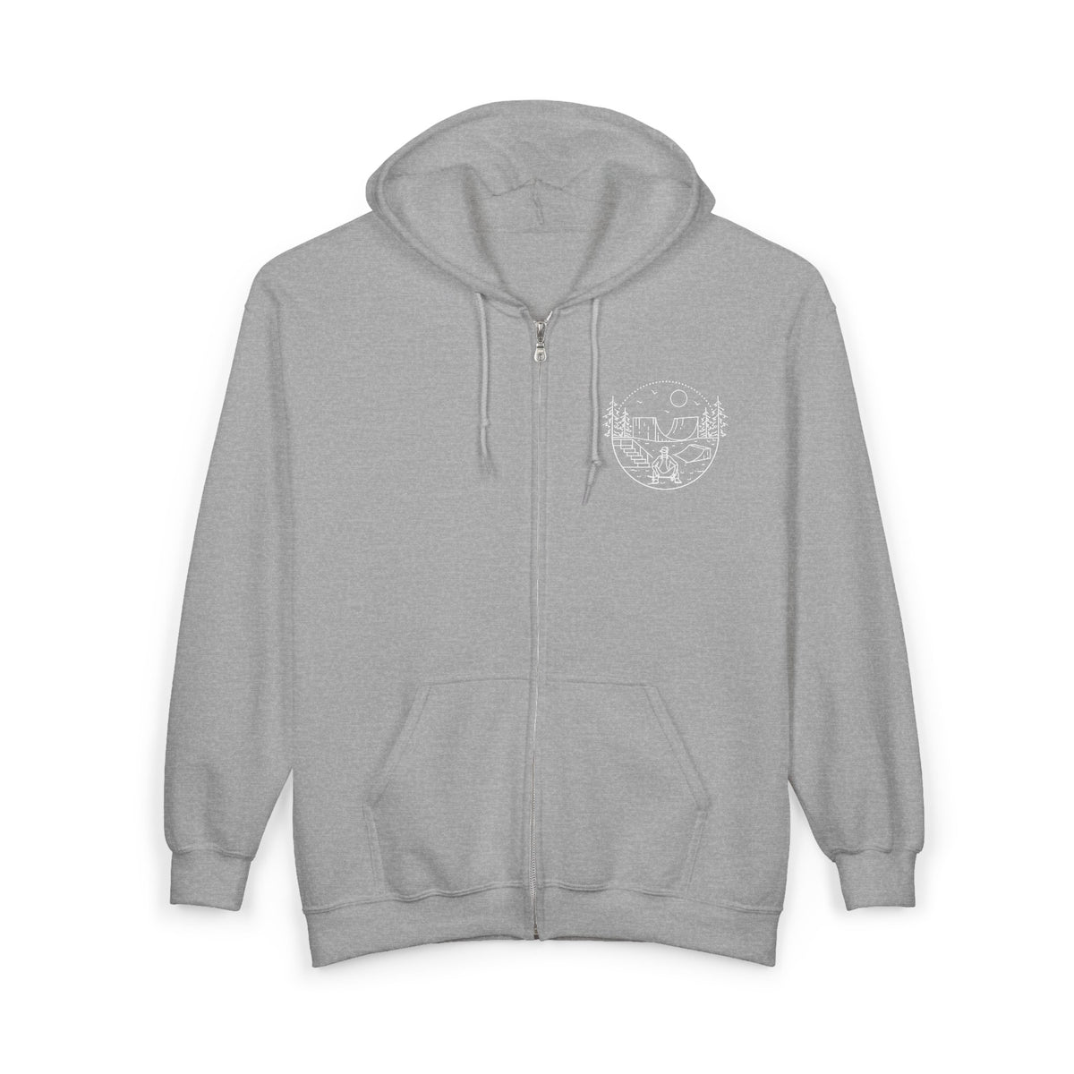 Skater - wht - Unisex Heavy Blend™ Full Zip Hooded Sweatshirt