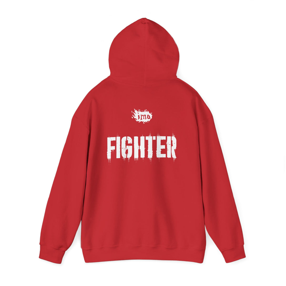 Fighter Small Text Hoodie - White