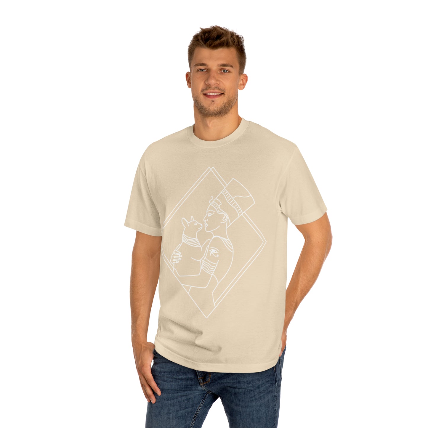 Cat Lady - Egyptian Queen - wht - Unisex Classic Tee