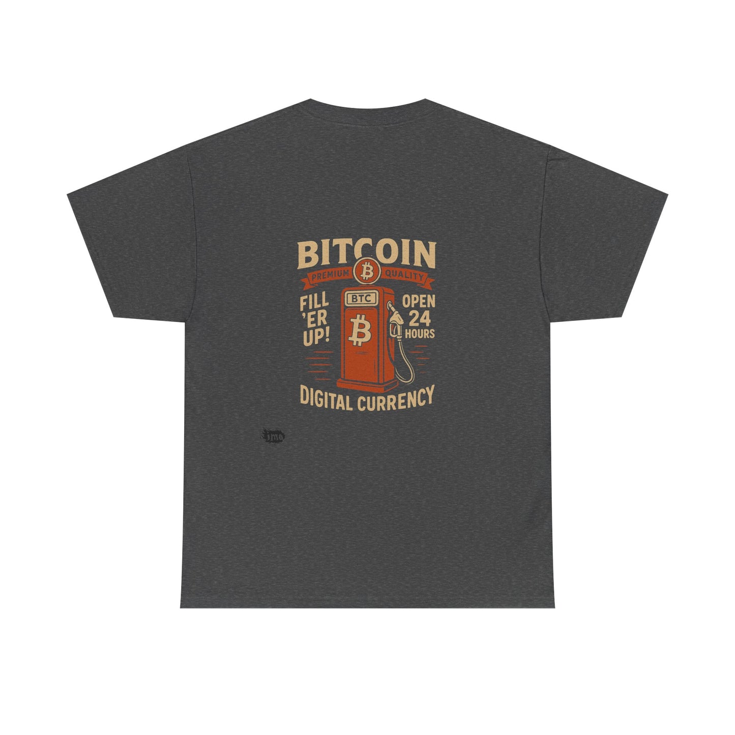 Bitcoin - Gas - Unisex Heavy Cotton Tee with Minimalist Design - Perfect for Everyday Wear