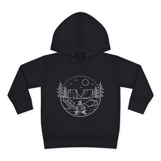 Skater - wht - Toddler Pullover Fleece Hoodie