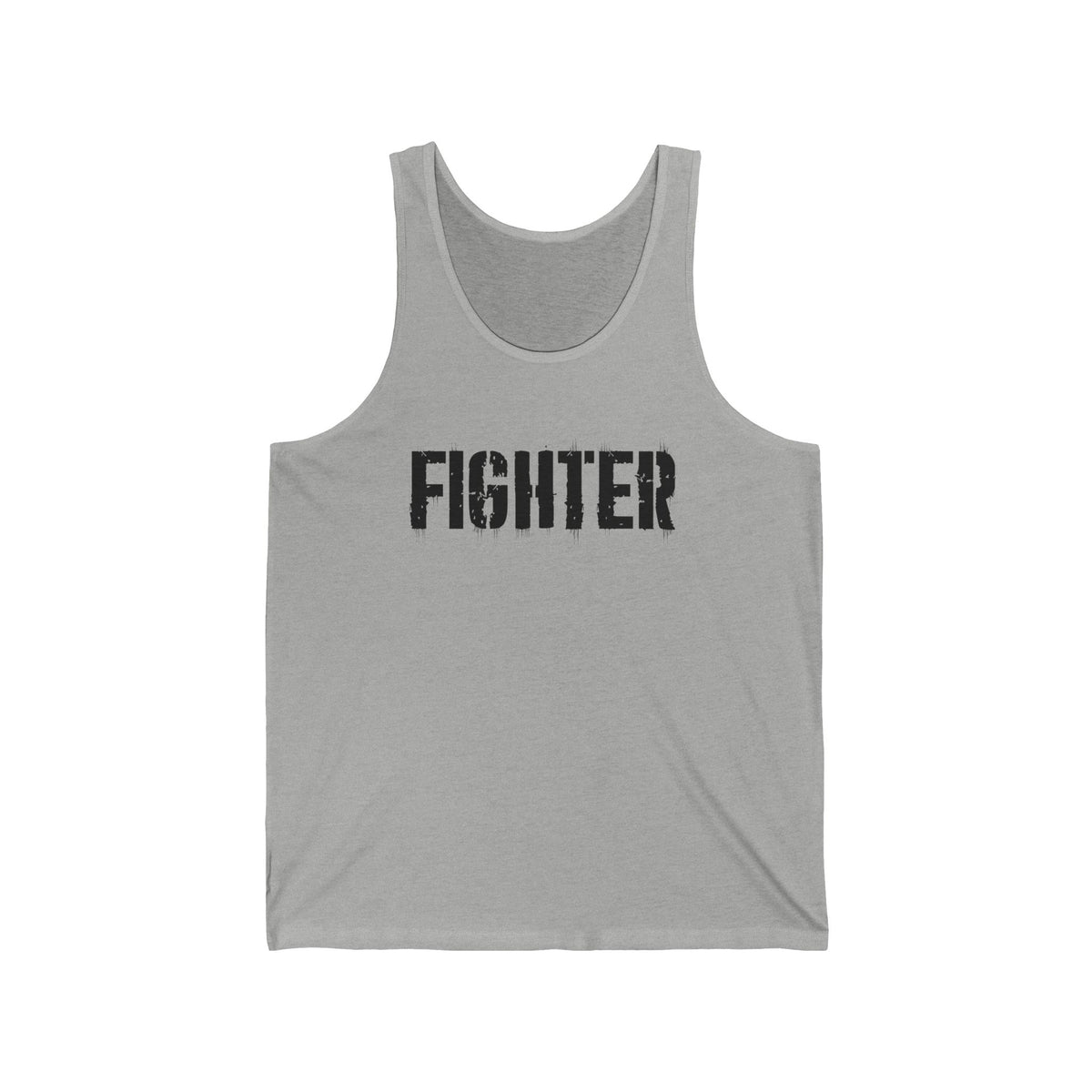 Fighter - txt - blk - Unisex Jersey Tank