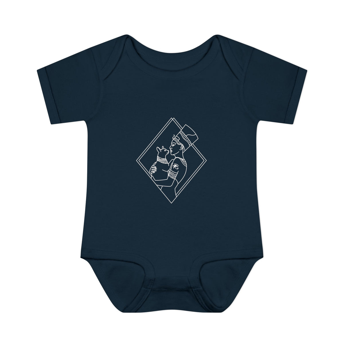 Cat Lady - Egyptian Queen - wht - Infant Baby Rib Bodysuit