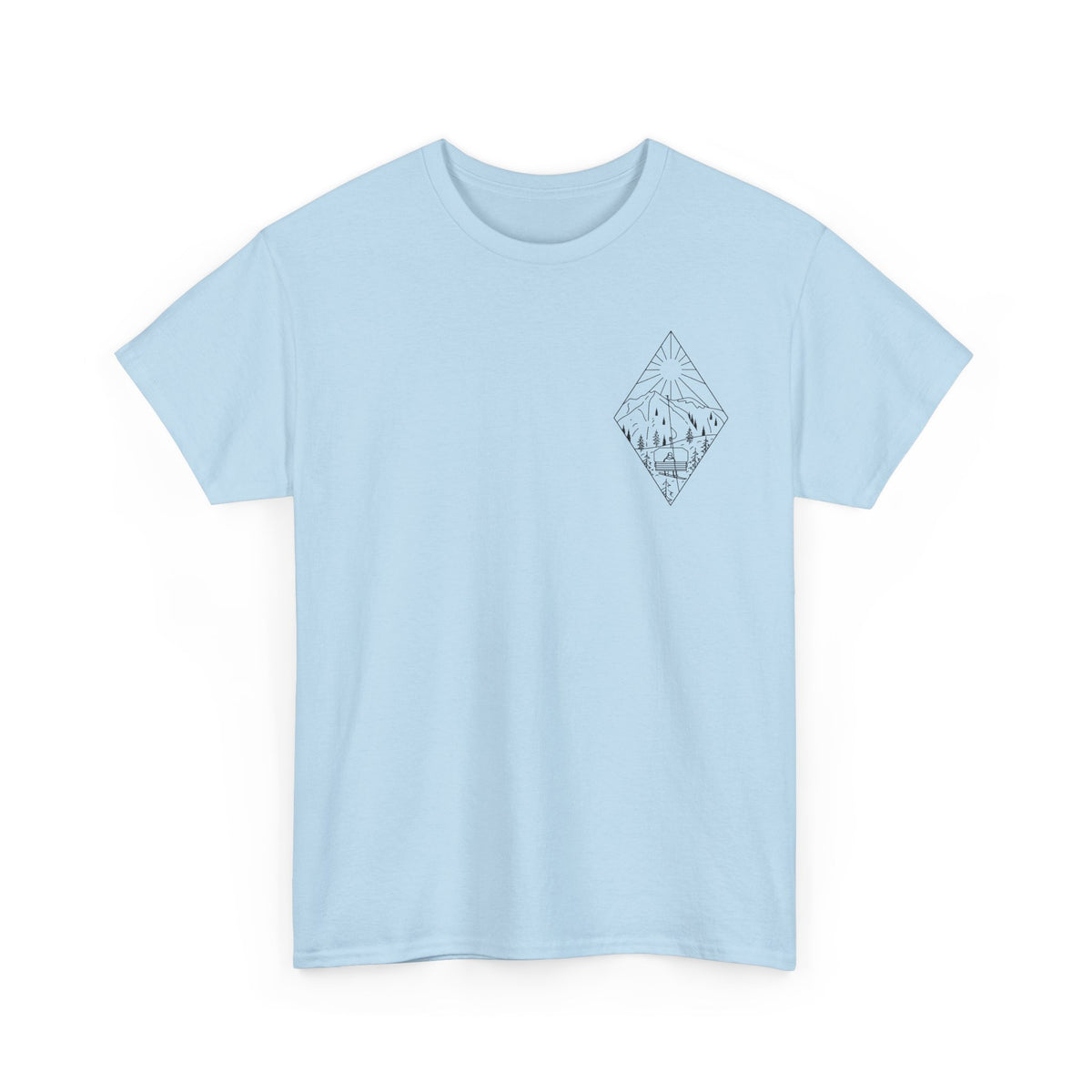 Chairlift - blk - Unisex Heavy Cotton Tee