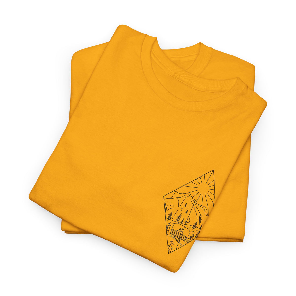 Chairlift - blk - Unisex Heavy Cotton Tee