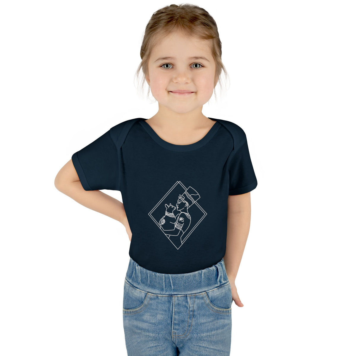 Cat Lady - Egyptian Queen - wht - Infant Baby Rib Bodysuit