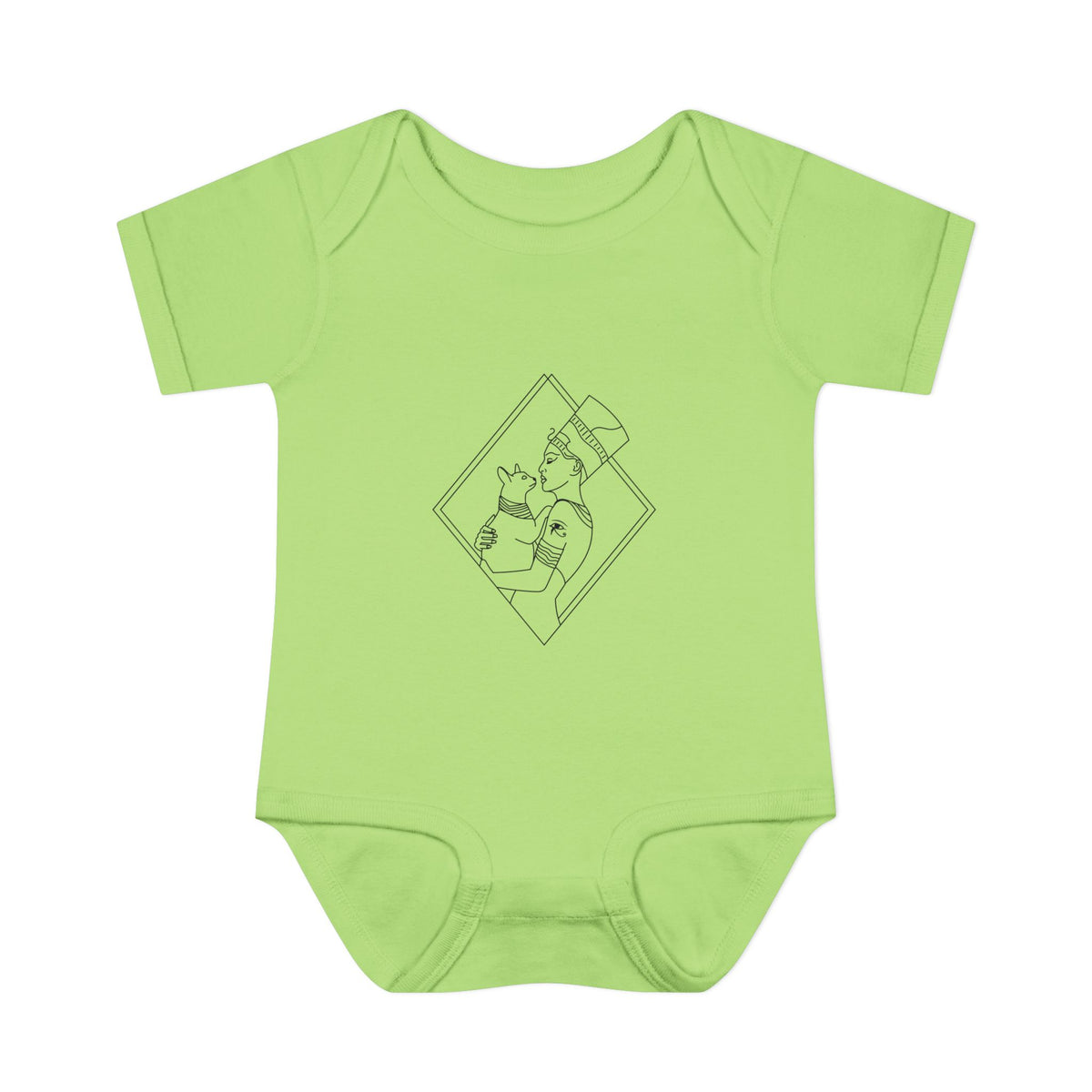 Cat Lady - Egyptian Queen - blk - Infant Baby Rib Bodysuit