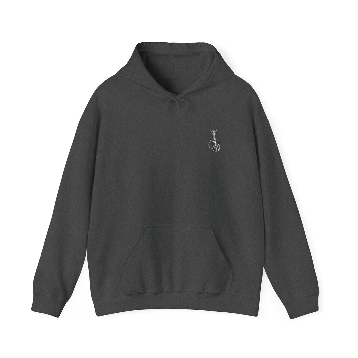 Fighter Small Text Hoodie - White