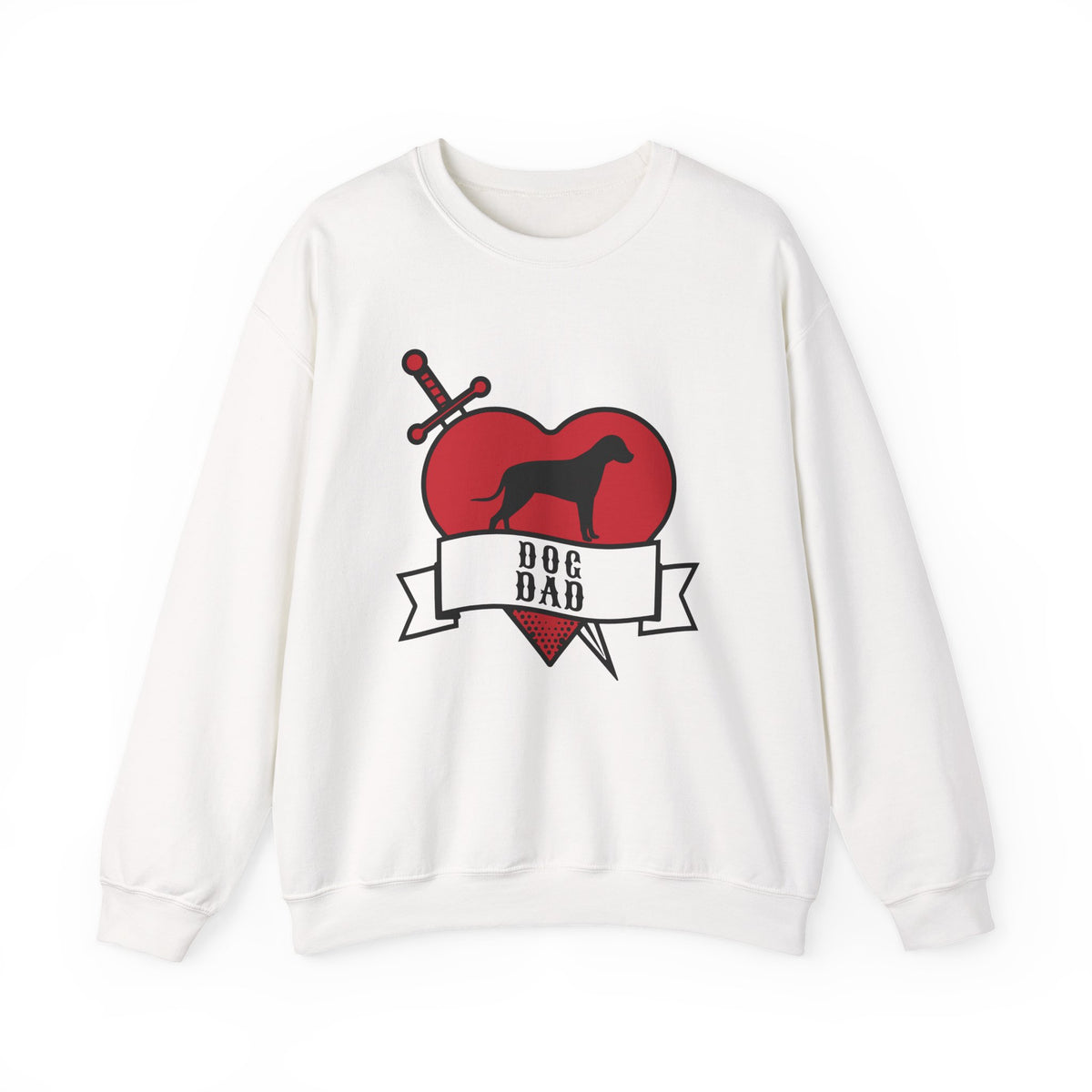 Dog Dad Tattoo Flash Crewneck Sweatshirt