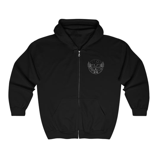 Skater - wht - Unisex Heavy Blend™ Full Zip Hooded Sweatshirt
