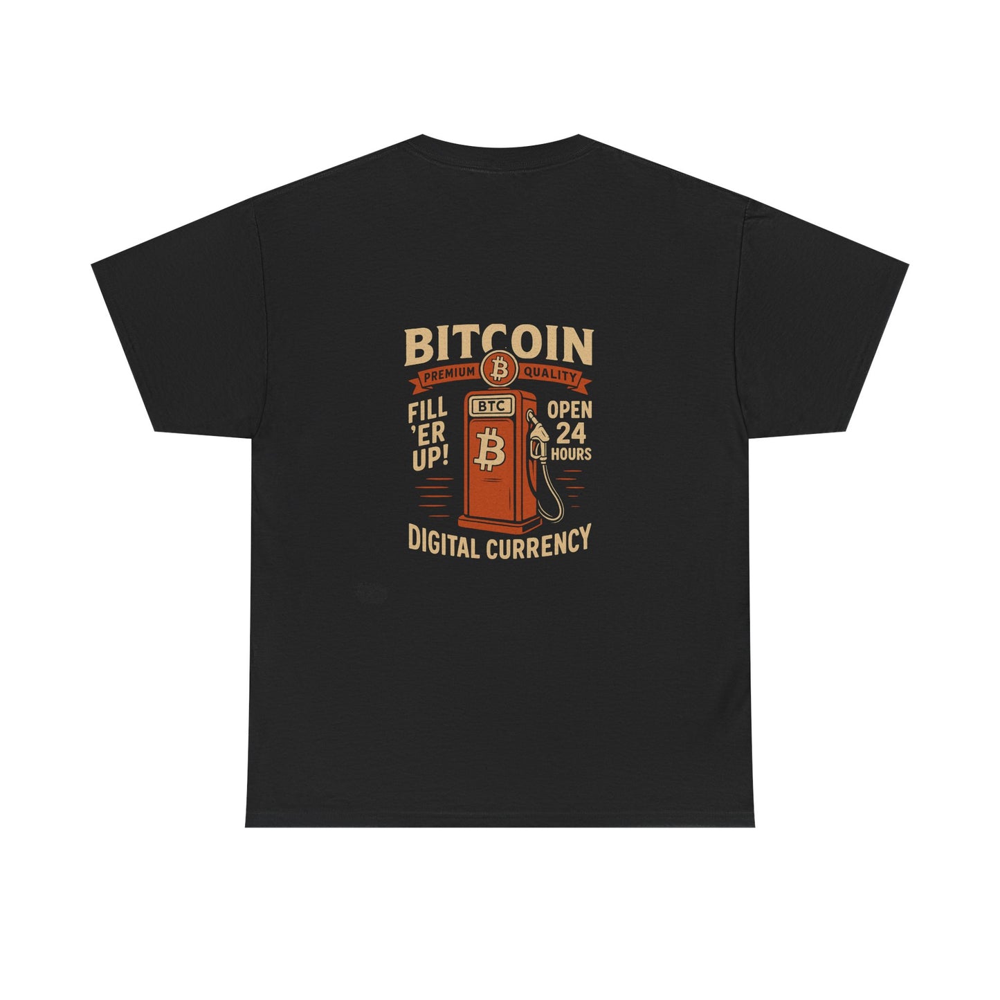 Bitcoin - Gas - Unisex Heavy Cotton Tee with Minimalist Design - Perfect for Everyday Wear