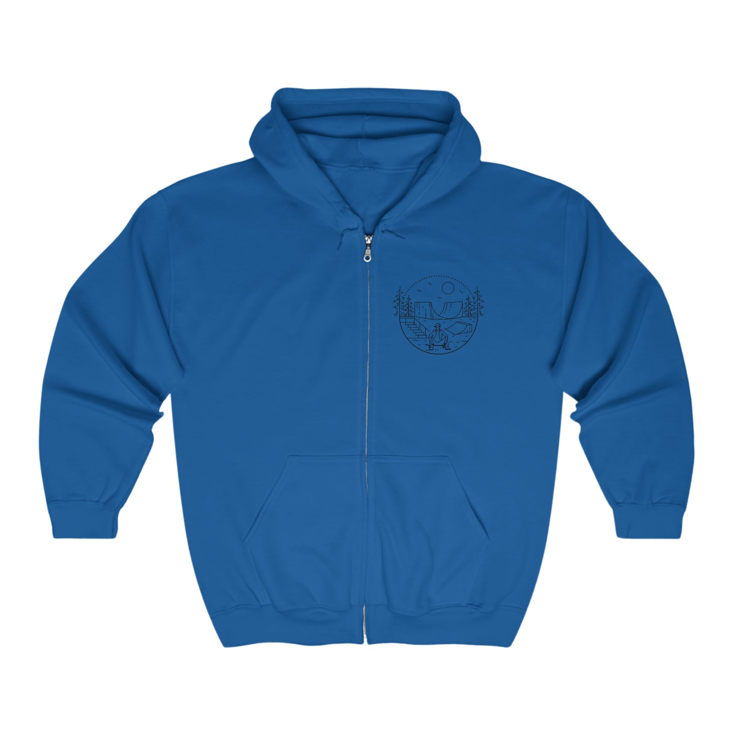 Skater - blk - Unisex Heavy Blend™ Full Zip Hooded Sweatshirt