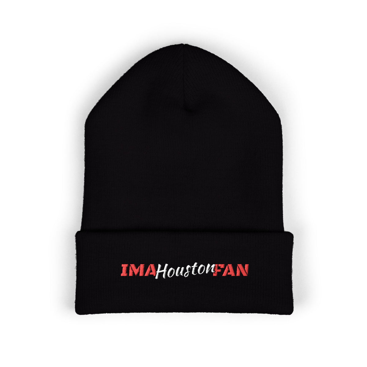 IMA Fan Houston - Embroidered Cuffed Beanie