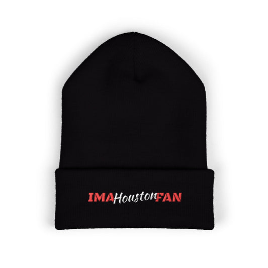 IMA Fan Houston - Embroidered Cuffed Beanie