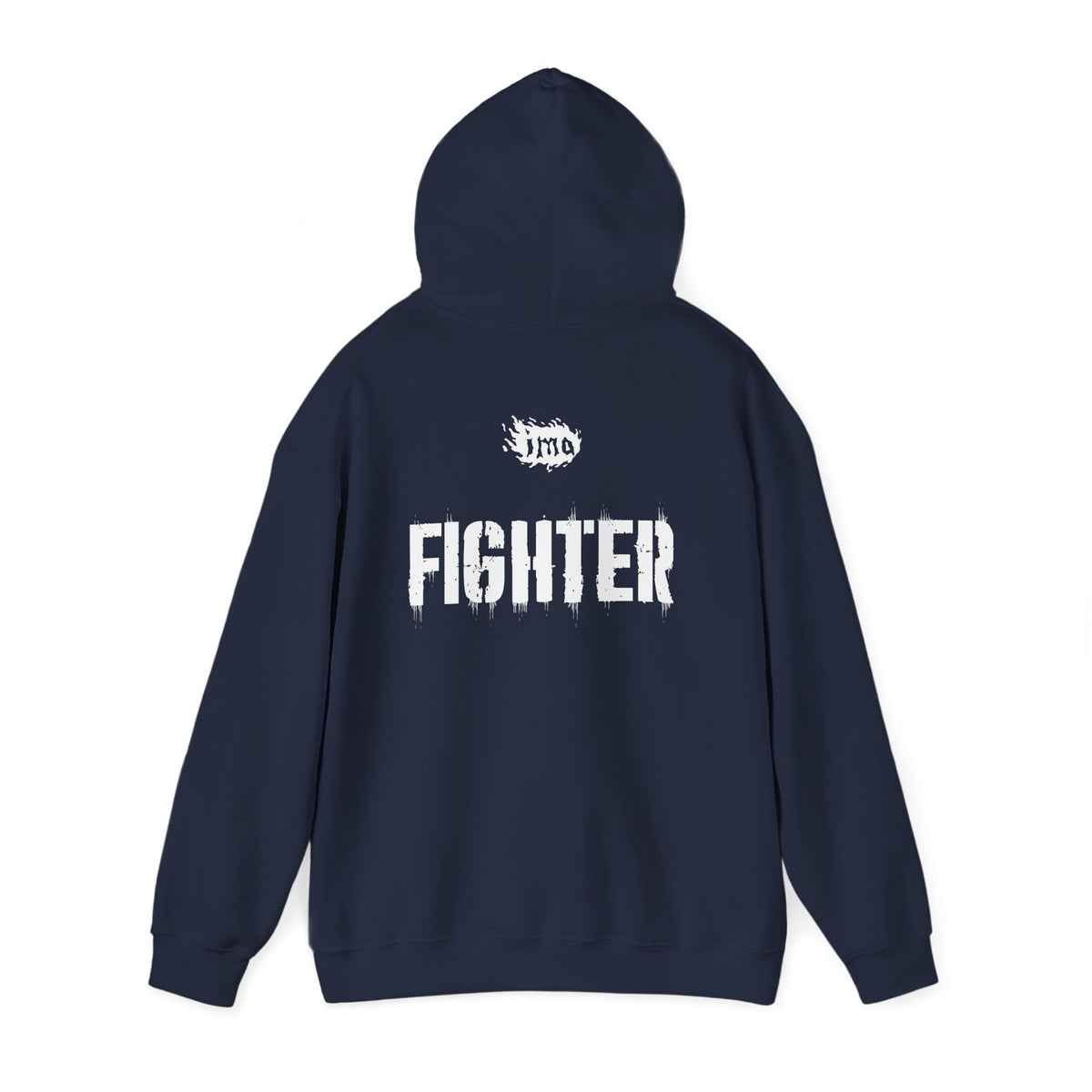 Fighter Small Text Hoodie - White