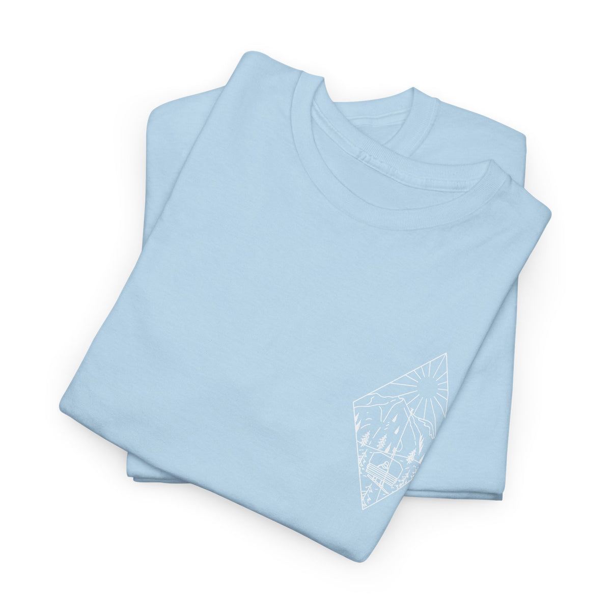 Chairlift - wht - Unisex Heavy Cotton Tee