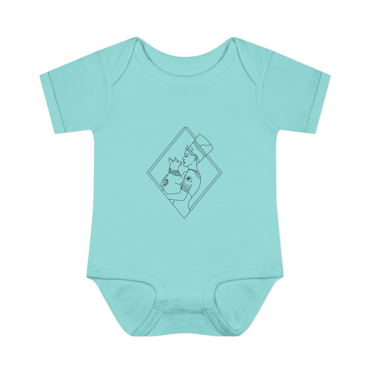 Cat Lady - Egyptian Queen - blk - Infant Baby Rib Bodysuit
