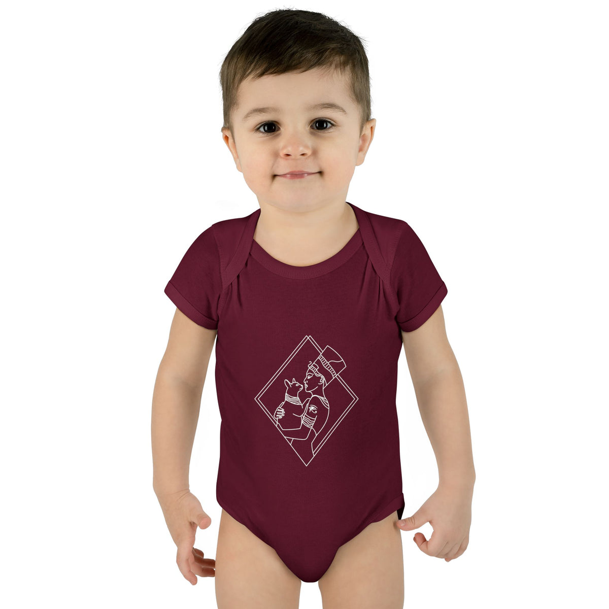 Cat Lady - Egyptian Queen - wht - Infant Baby Rib Bodysuit