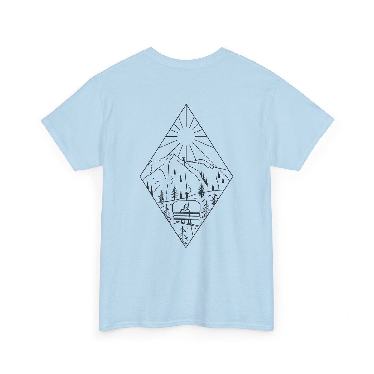 Chairlift - blk - Unisex Heavy Cotton Tee