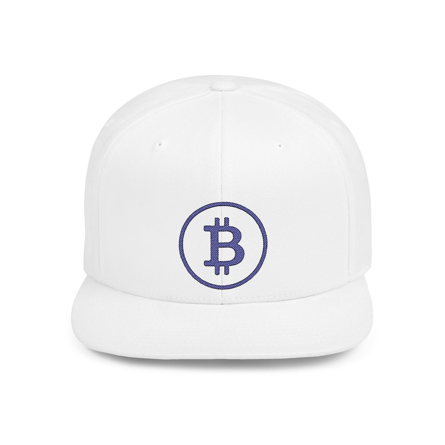 CRYPT-o-KEEPER - BTC blu- Flat Bill Snapback Cap | Trendy Hat for Outdoor Adventures, Western Events, Country Music Festivals, Everyday Style, Casual Wear