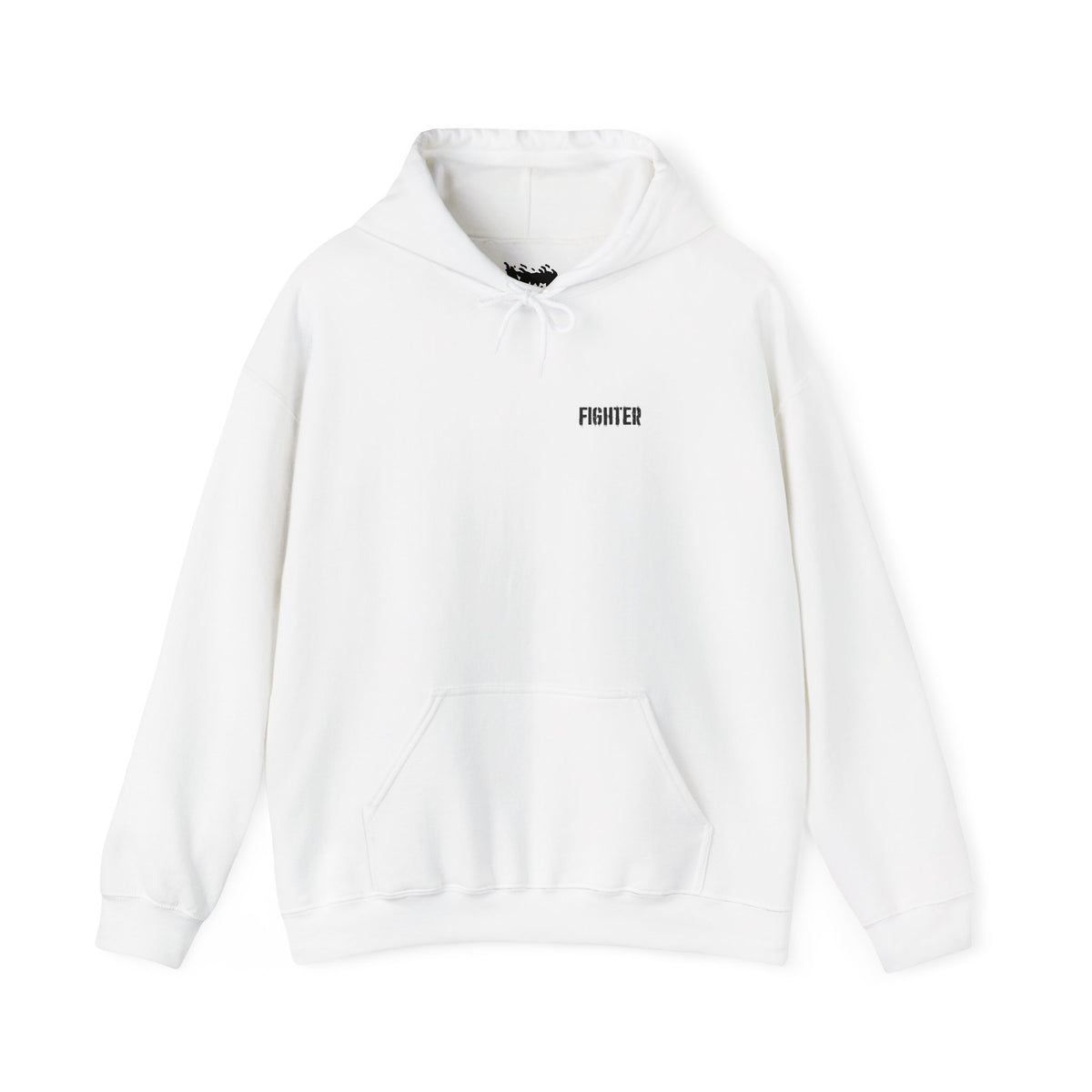 Fighter Text - Black/White - Unisex Heavy Blend Hooded Sweatshirt