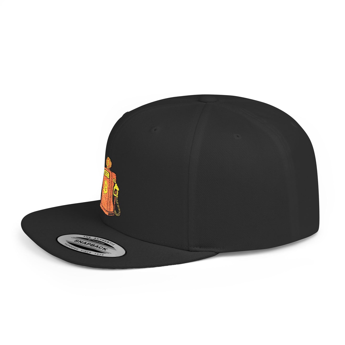 CRYPT-o-KEEPER - BTC gas- Flat Bill Snapback Cap | Trendy Hat for Outdoor Adventures, Western Events, Country Music Festivals, Everyday Style, Casual Wear