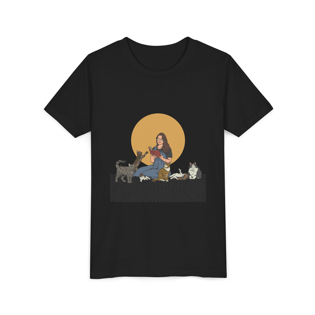 Cat Lady - Brunette - Youth Short Sleeve Tee