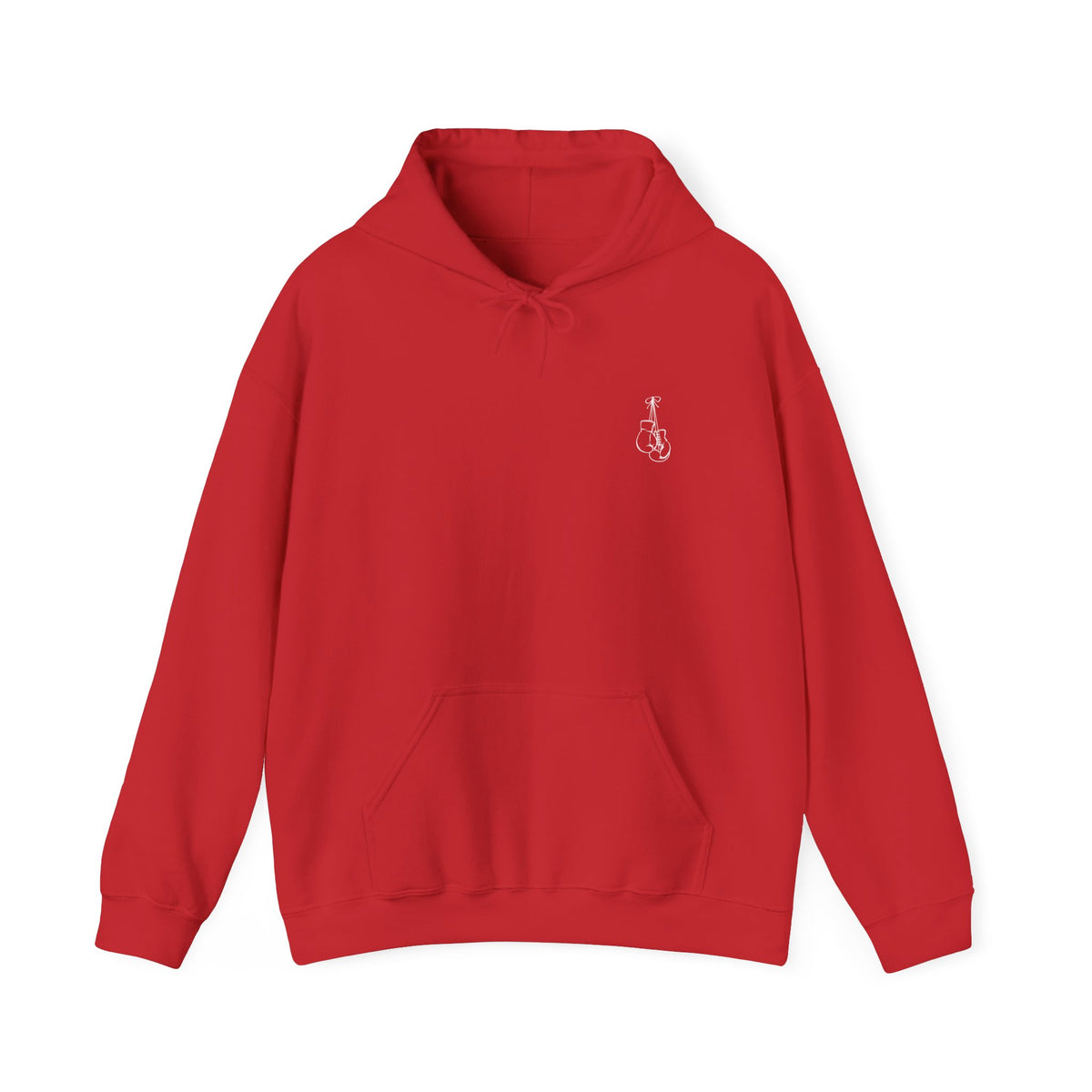 Fighter Small Text Hoodie - White