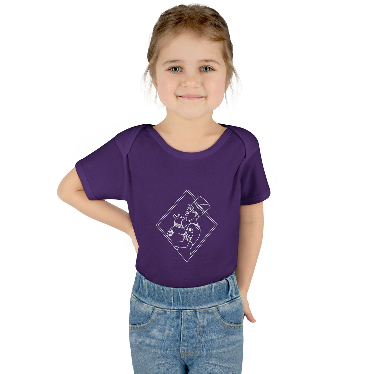 Cat Lady - Egyptian Queen - wht - Infant Baby Rib Bodysuit