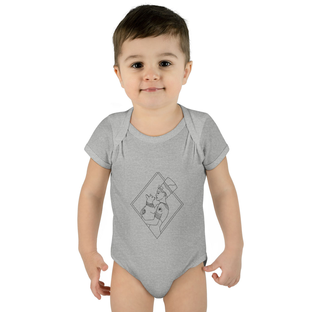 Cat Lady - Egyptian Queen - blk - Infant Baby Rib Bodysuit