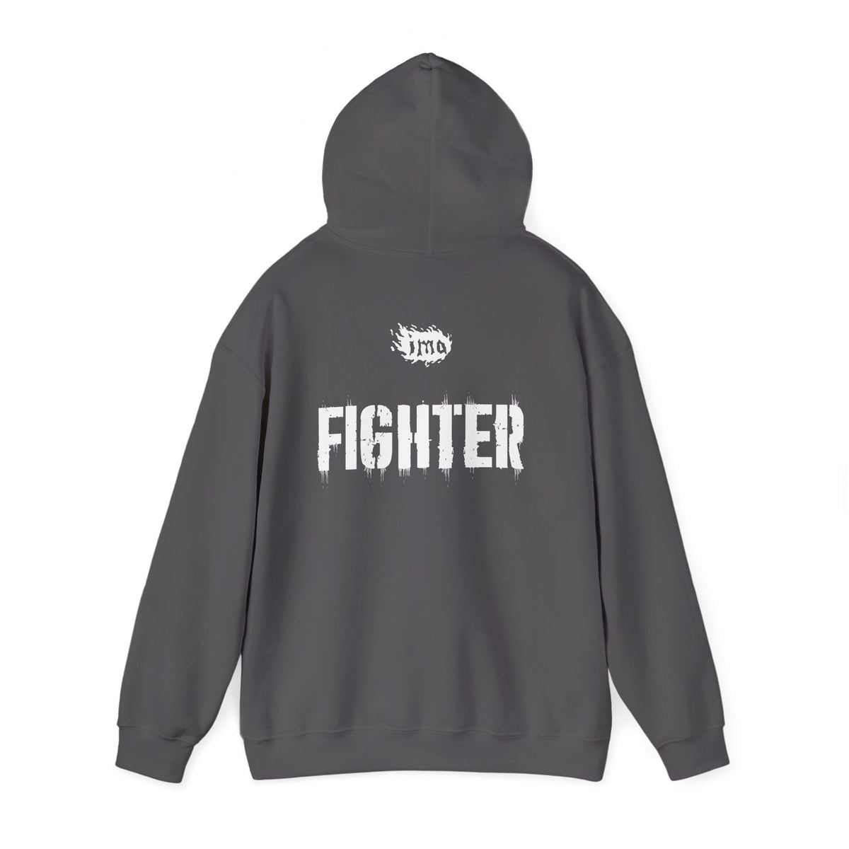 Fighter Small Text Hoodie - White