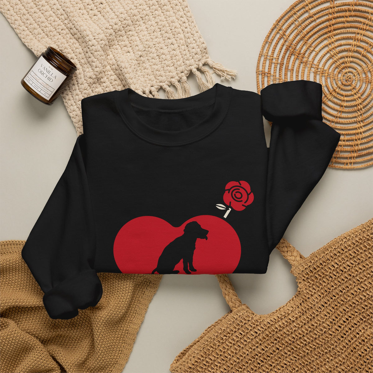 Dog Mom Tattoo Flash Crewneck Sweatshirt