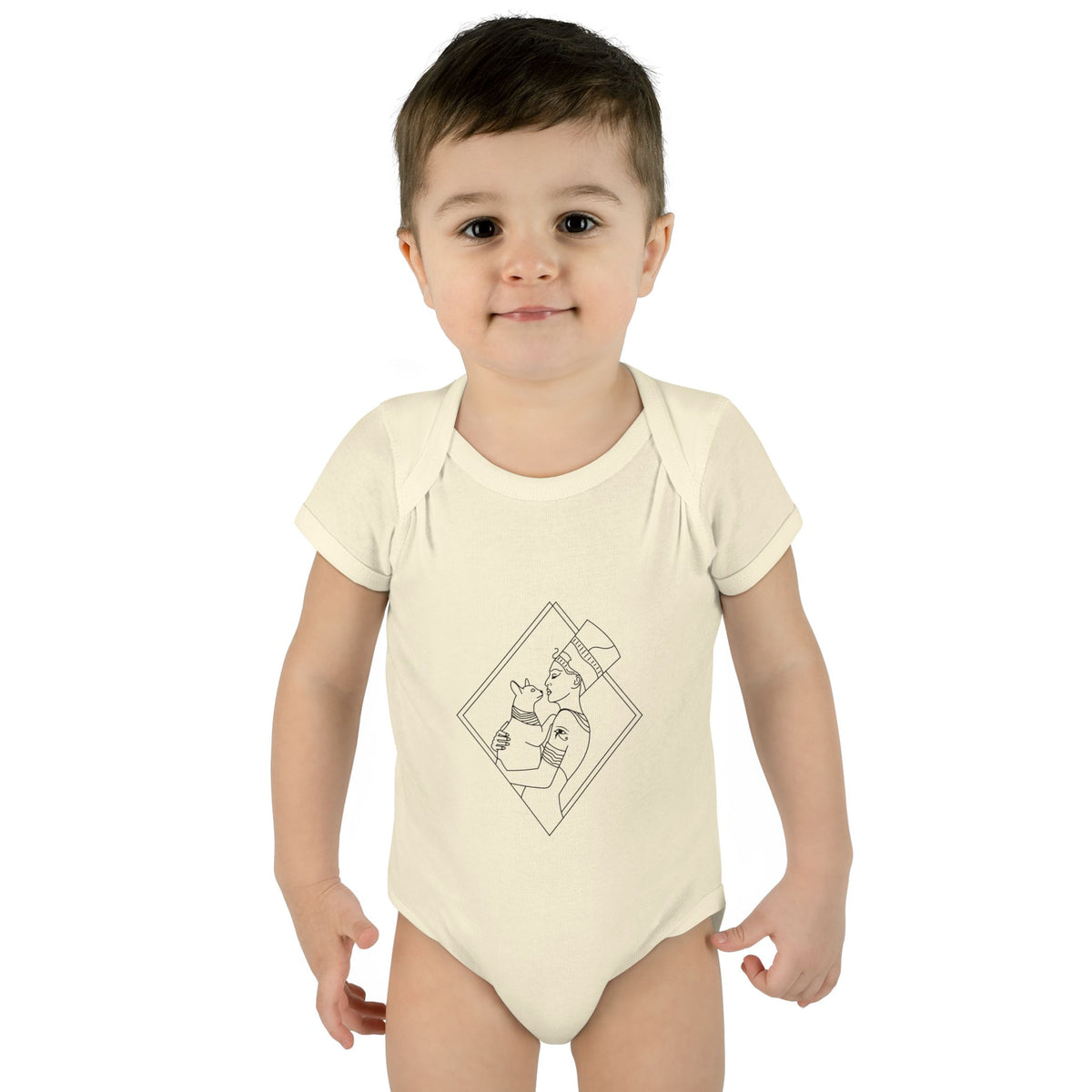 Cat Lady - Egyptian Queen - blk - Infant Baby Rib Bodysuit