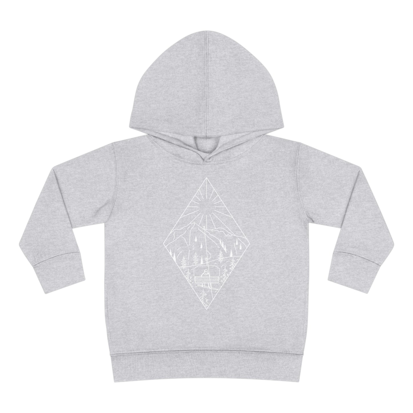 Snowboarder - wht - Toddler Pullover Fleece Hoodie