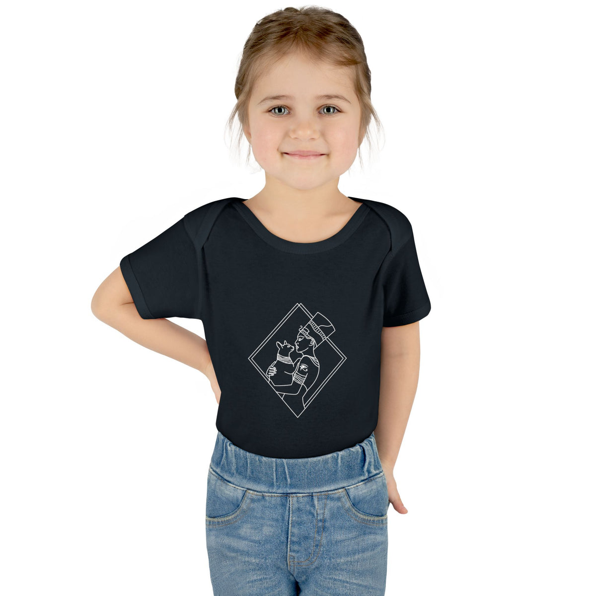 Cat Lady - Egyptian Queen - wht - Infant Baby Rib Bodysuit