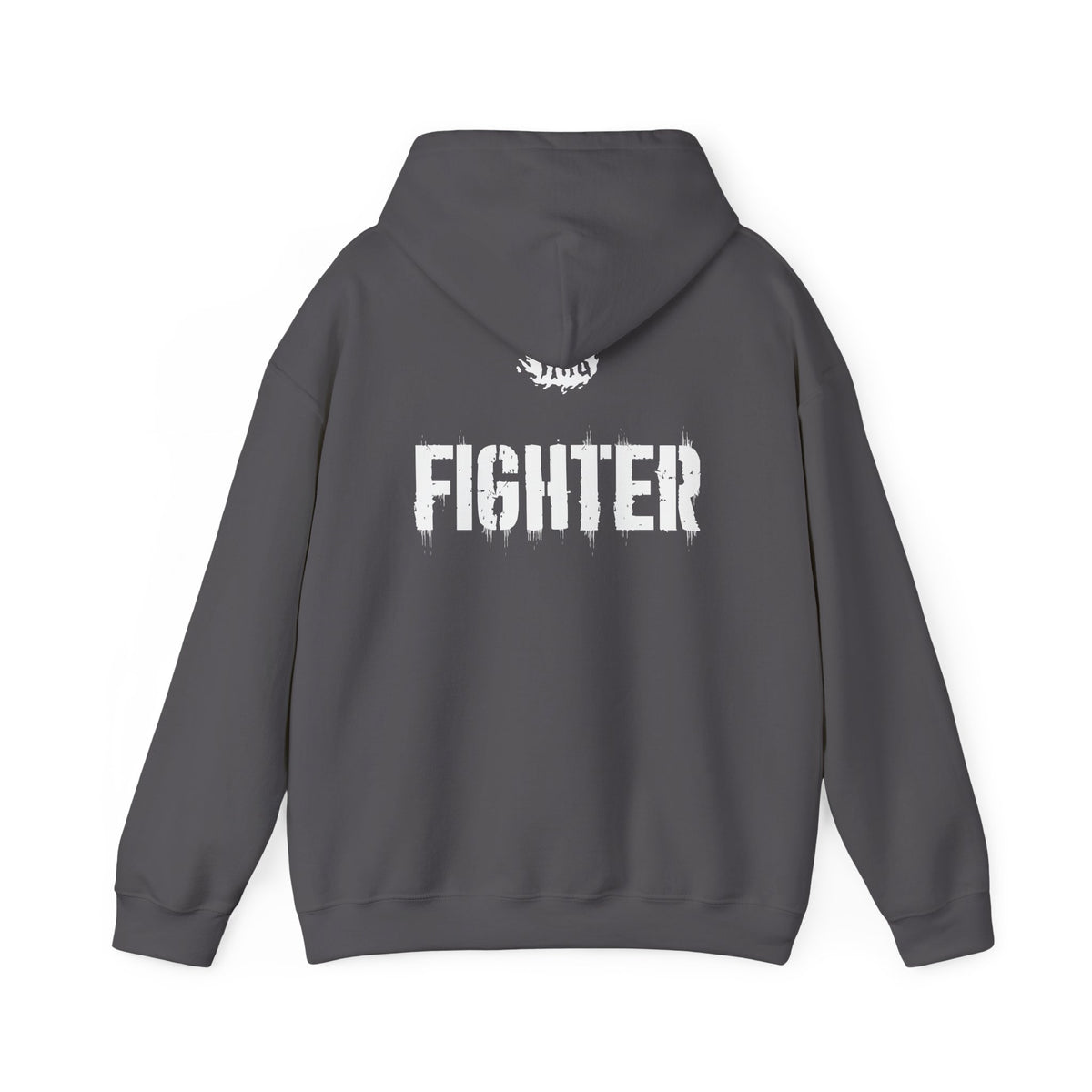 Fighter Small Text Hoodie - White