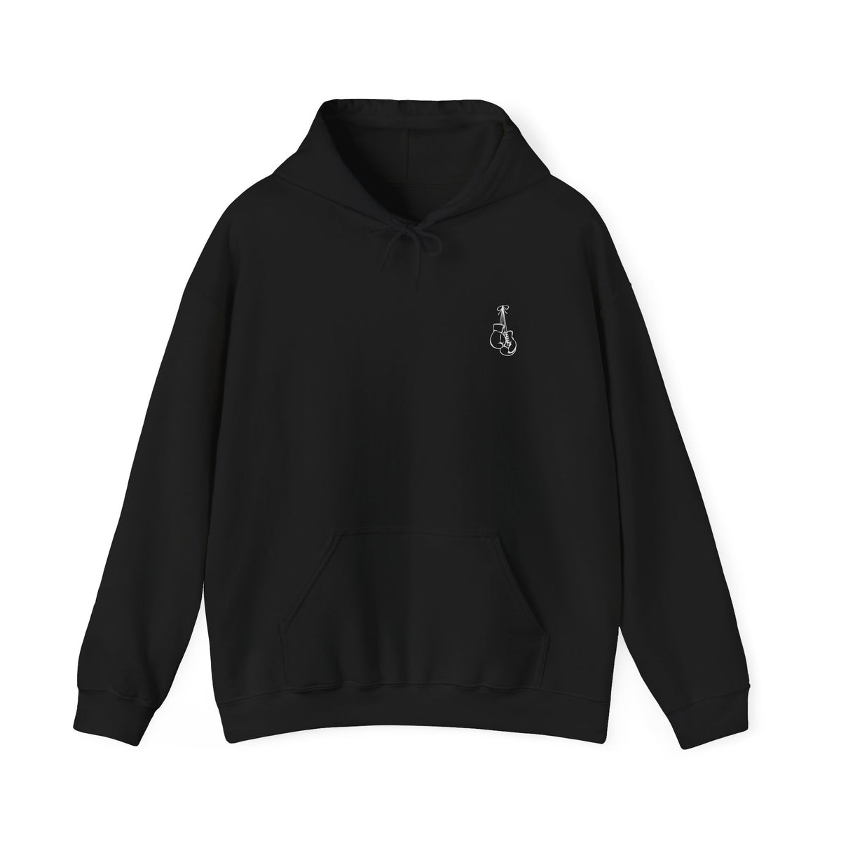 Fighter Small Text Hoodie - White