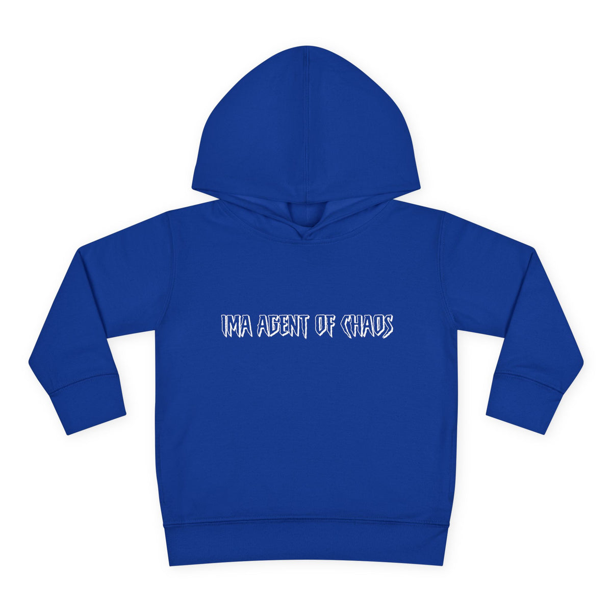 Agent of Chaos Toddler Fleece Hoodie - White Text