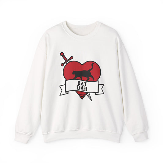 Cat Dad Tattoo Flash Crewneck Sweatshirt