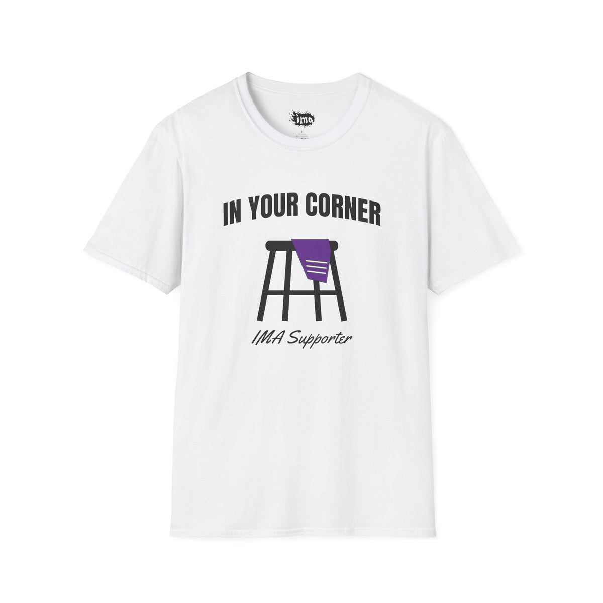 IMA Supporter – In Your Corner – Black/White – Purple Pancreatic Cancer Awareness Tee