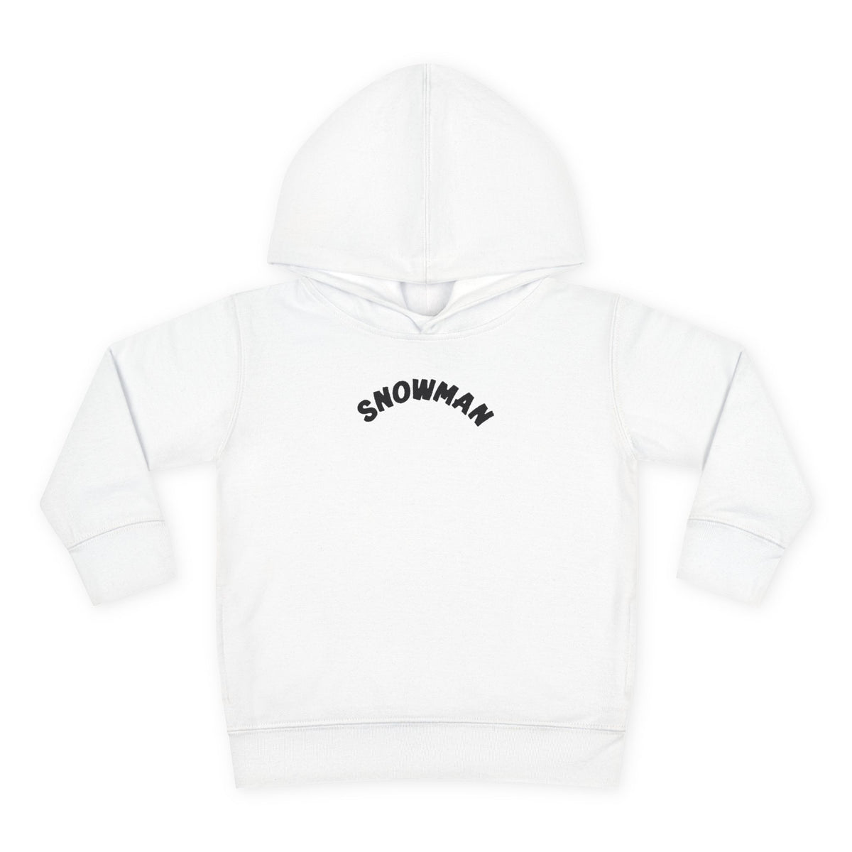 Snowman - blk - Toddler Pullover Fleece Hoodie