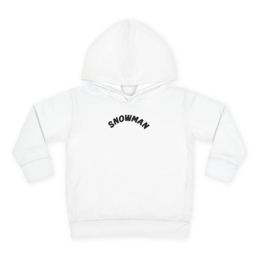 Snowman - blk - Toddler Pullover Fleece Hoodie