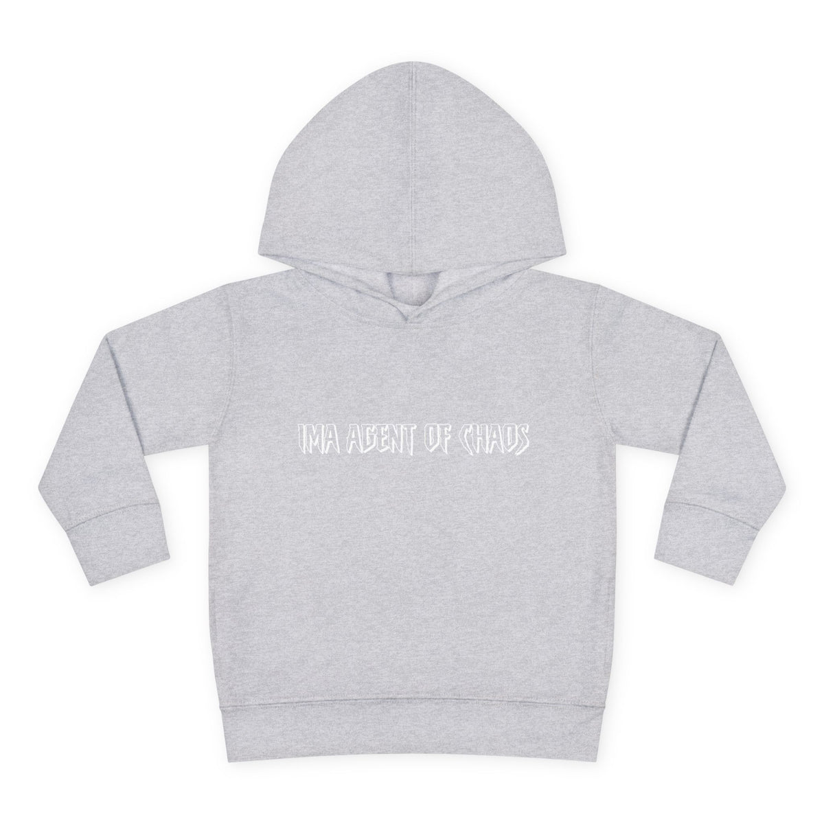 Agent of Chaos Toddler Fleece Hoodie - White Text