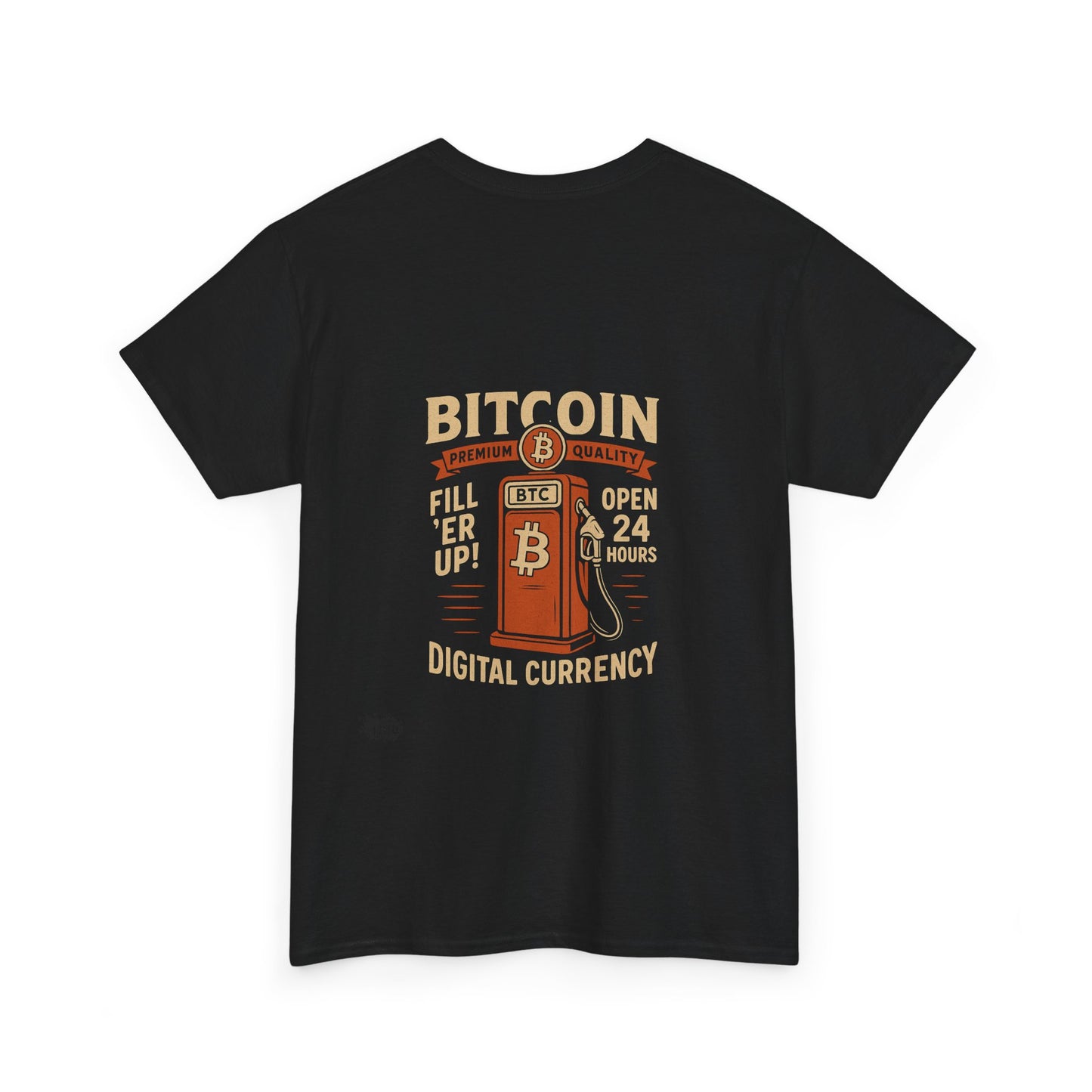 Bitcoin - Gas - Unisex Heavy Cotton Tee with Minimalist Design - Perfect for Everyday Wear