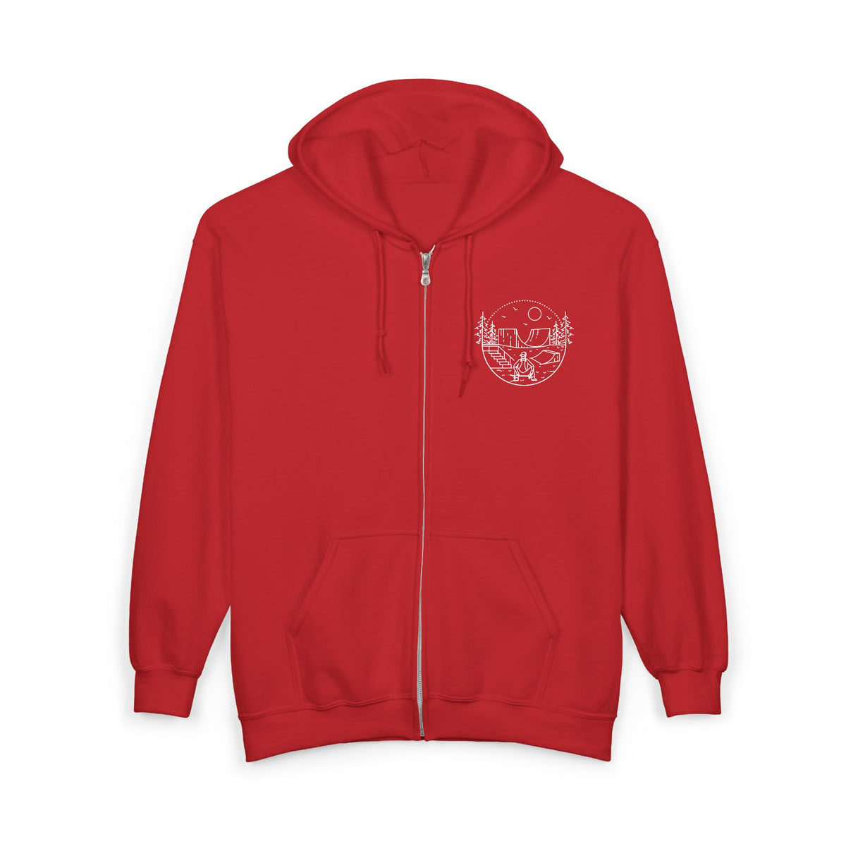 Skater - wht - Unisex Heavy Blend™ Full Zip Hooded Sweatshirt