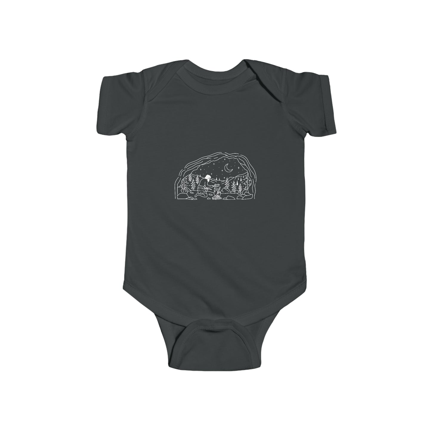 Caveman - wht - Infant Fine Jersey Bodysuit