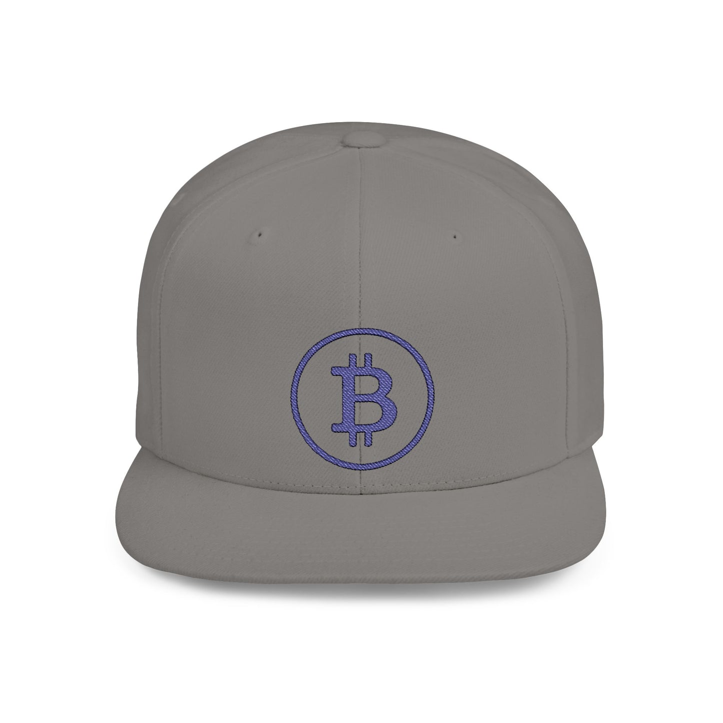 CRYPT-o-KEEPER - BTC blu- Flat Bill Snapback Cap | Trendy Hat for Outdoor Adventures, Western Events, Country Music Festivals, Everyday Style, Casual Wear