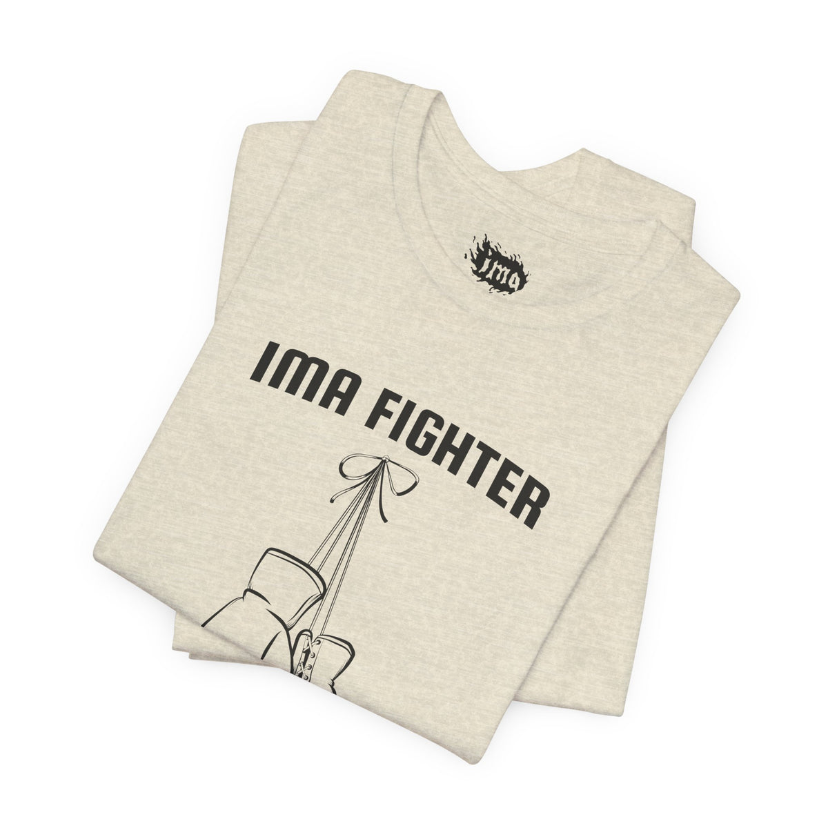 IMA Fighter – Pearl Lung Cancer Awareness Gloves Tee